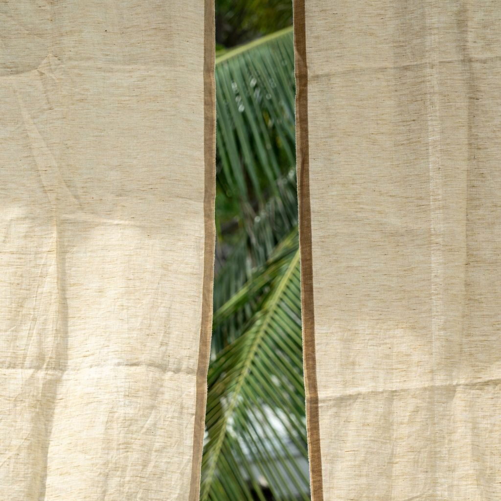 Hemp curtains eco friendly curtains brown curtain bagworldindia