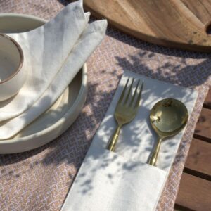 hemp table runner set eco printed off white eco friendly bags bagworldindia