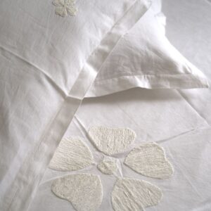 Hemp bedsheet pearl white ecofreindly bags