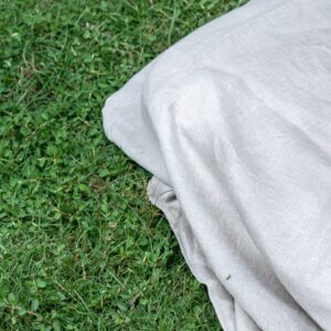 Hemp Bedsheet beige silver bagworldindia