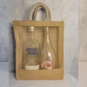 Jute Double bottle bga ecofriendly bag bagworldindia