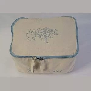 Blue beach bag cotton ecofriendly bags bahworldindia