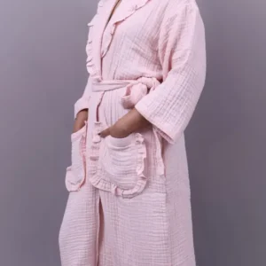 Premium Crinkled Muslin Kimono Bathrobe customized size | bagworld India eco friendly bags and accessories manufacturer