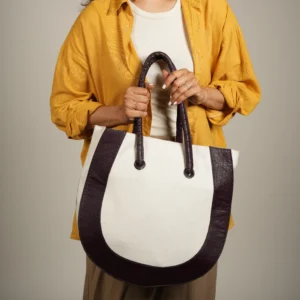 rounded vegan tote | bagworld India eco friendly bags and accessories manufacturer