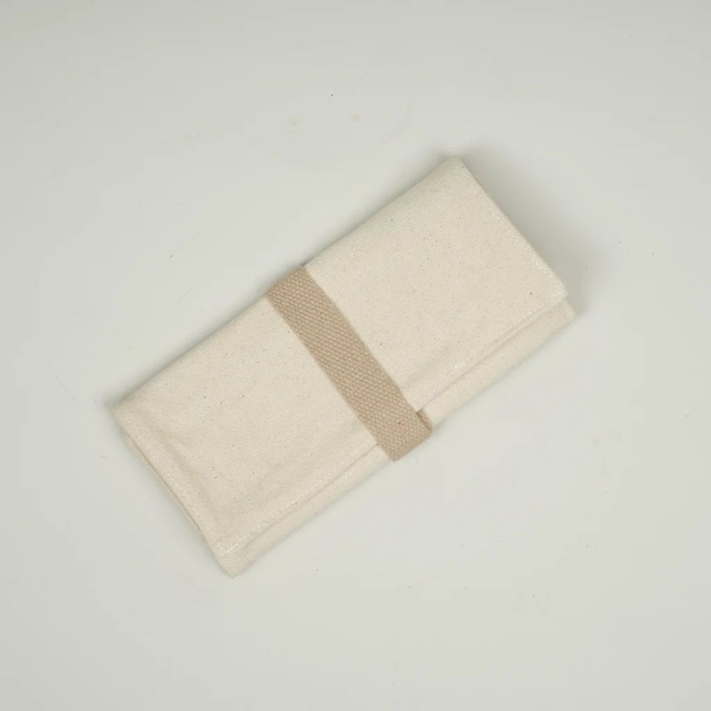 Recycled Cotton Roll-Up Pouch