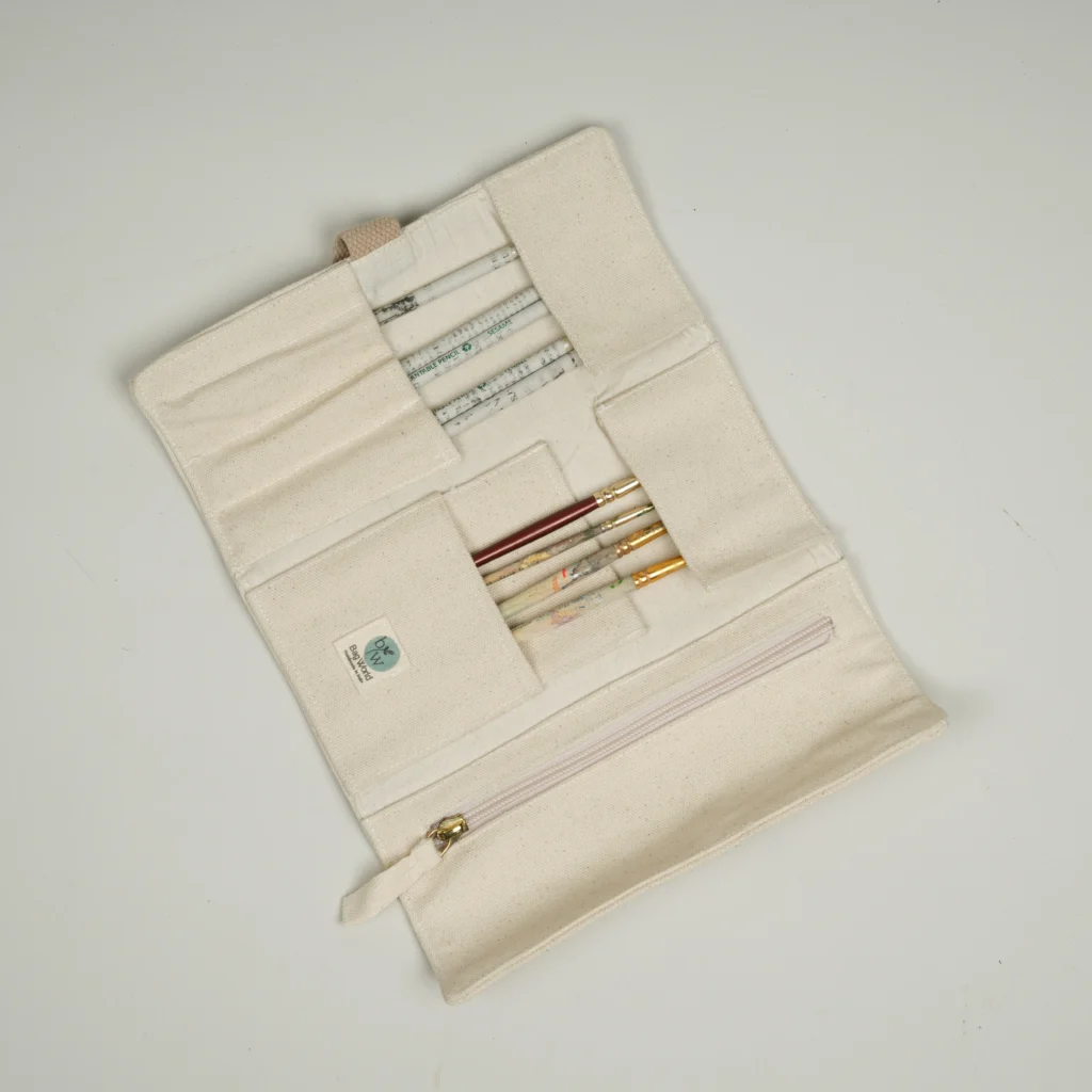 Recycled Cotton Roll-Up Pouch