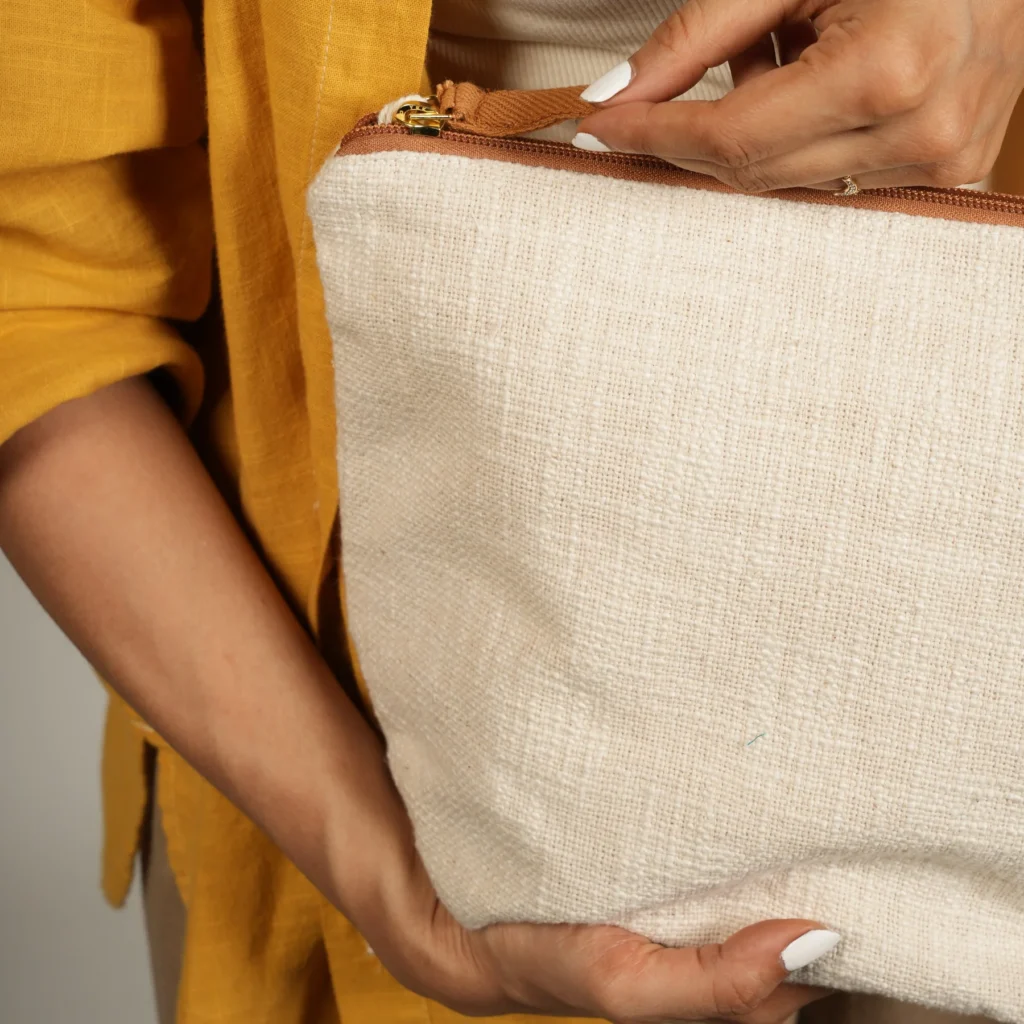 COTTON MAKEUP POUCH