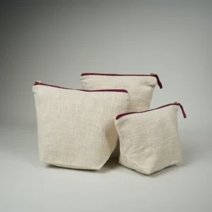 Slub cotton Makeup Pouch | bagworld India eco friendly bags and accessories manufacturer