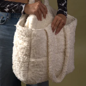 teddy tote bag beige | bagworld India eco friendly bags and accessories manufacturer