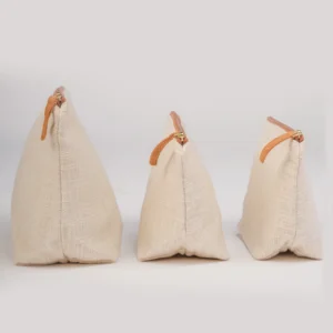Slub cotton Makeup Pouch | bagworld India eco friendly bags and accessories manufacturer