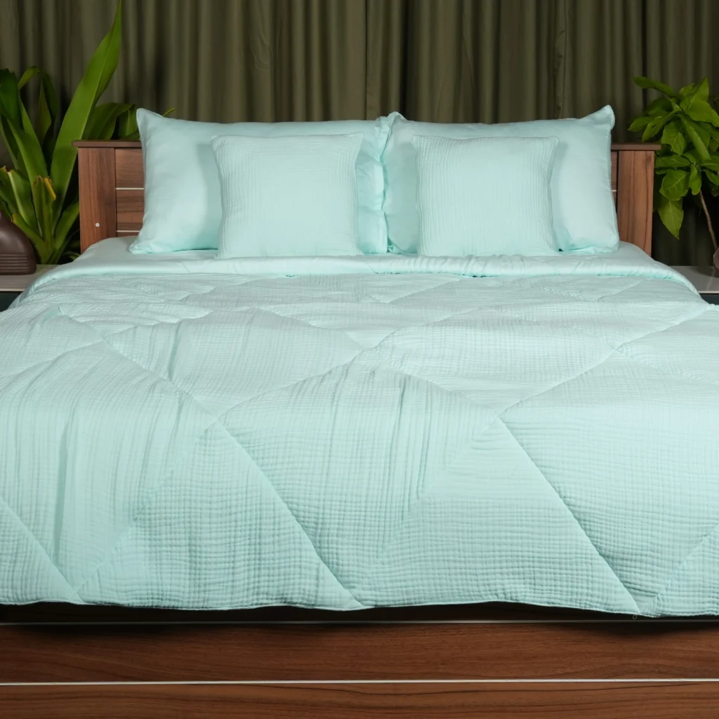 Muslin Bedding bedsheets and pillow covers | bagworld India eco friendly bags and accessories manufacturer