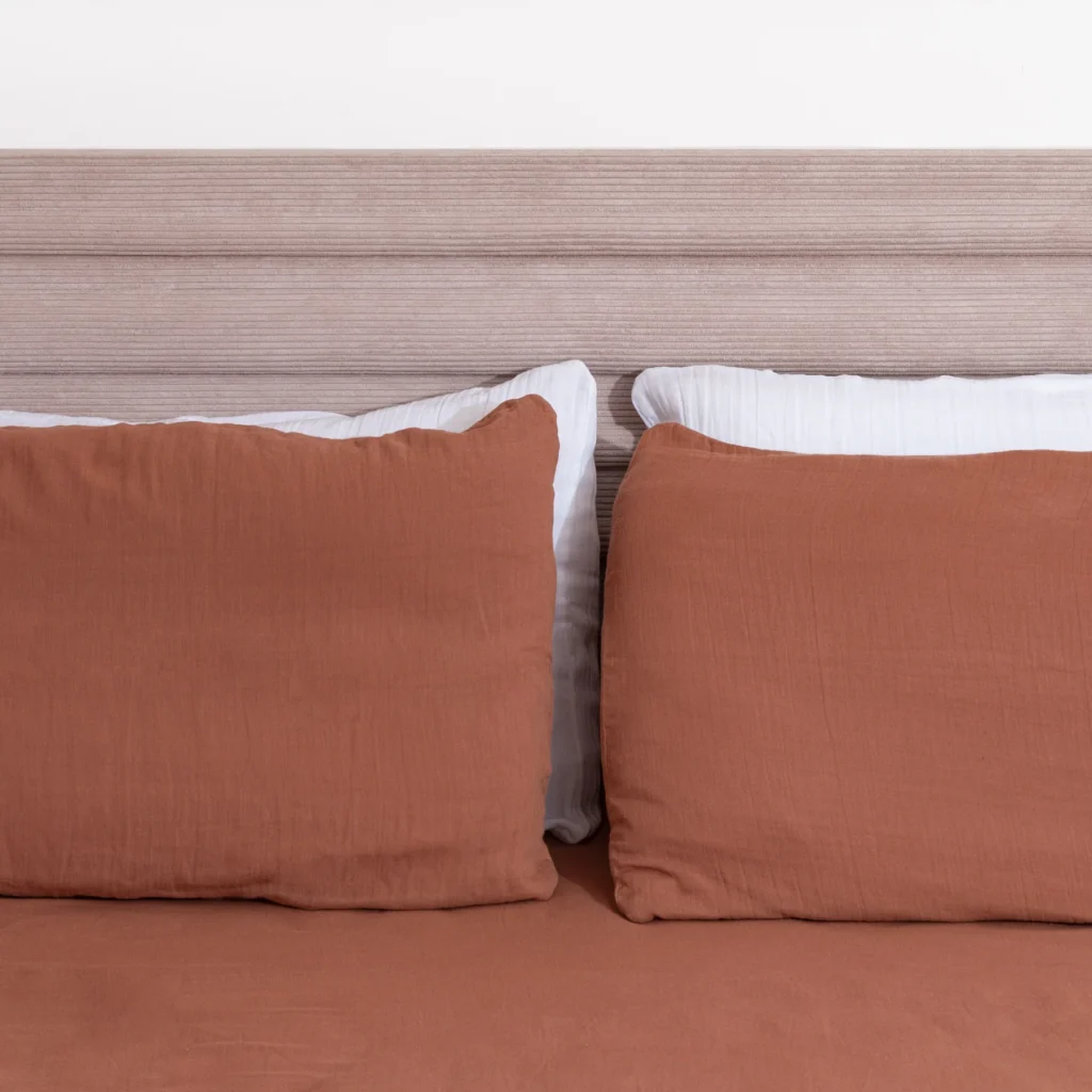 Muslin Maple Sugar Bedding bedsheets and pillow covers | bagworld India eco friendly bags and accessories manufacturer